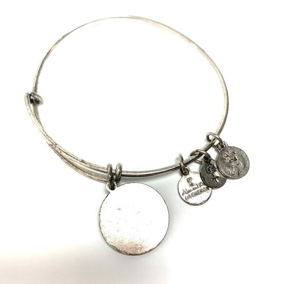 Alex and Ani Initial K Charm Bracelet Silver Finish - Expands 2"- 3.5" - Picture 2 of 2